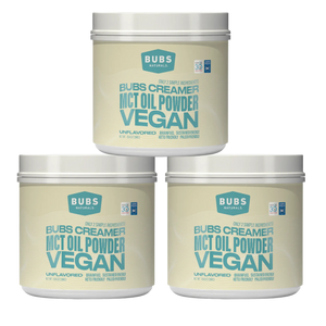 BUBS MCT Oil Powder Vegan 10 oz tub bundle