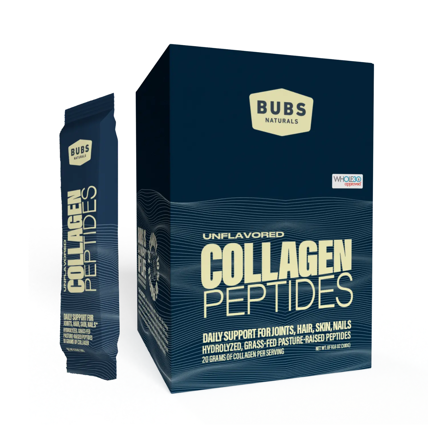 Collagen Protein Stick Pack CASE PACK (6) BUBS NATURALS, Main View