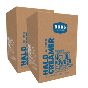BUBS Naturals Halo Creamer with MCT Oil Powder and Grass Fed Butter,  14ct travel pack, bundle of 2