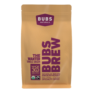 BUBS Brew Wanted Specialty Coffee, Medium Roast Whole Bean, Front