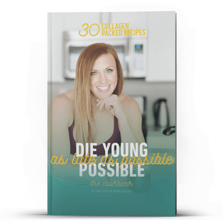 Cover of a Barbell Kitchen Cookbook: Die Young as late as possible
